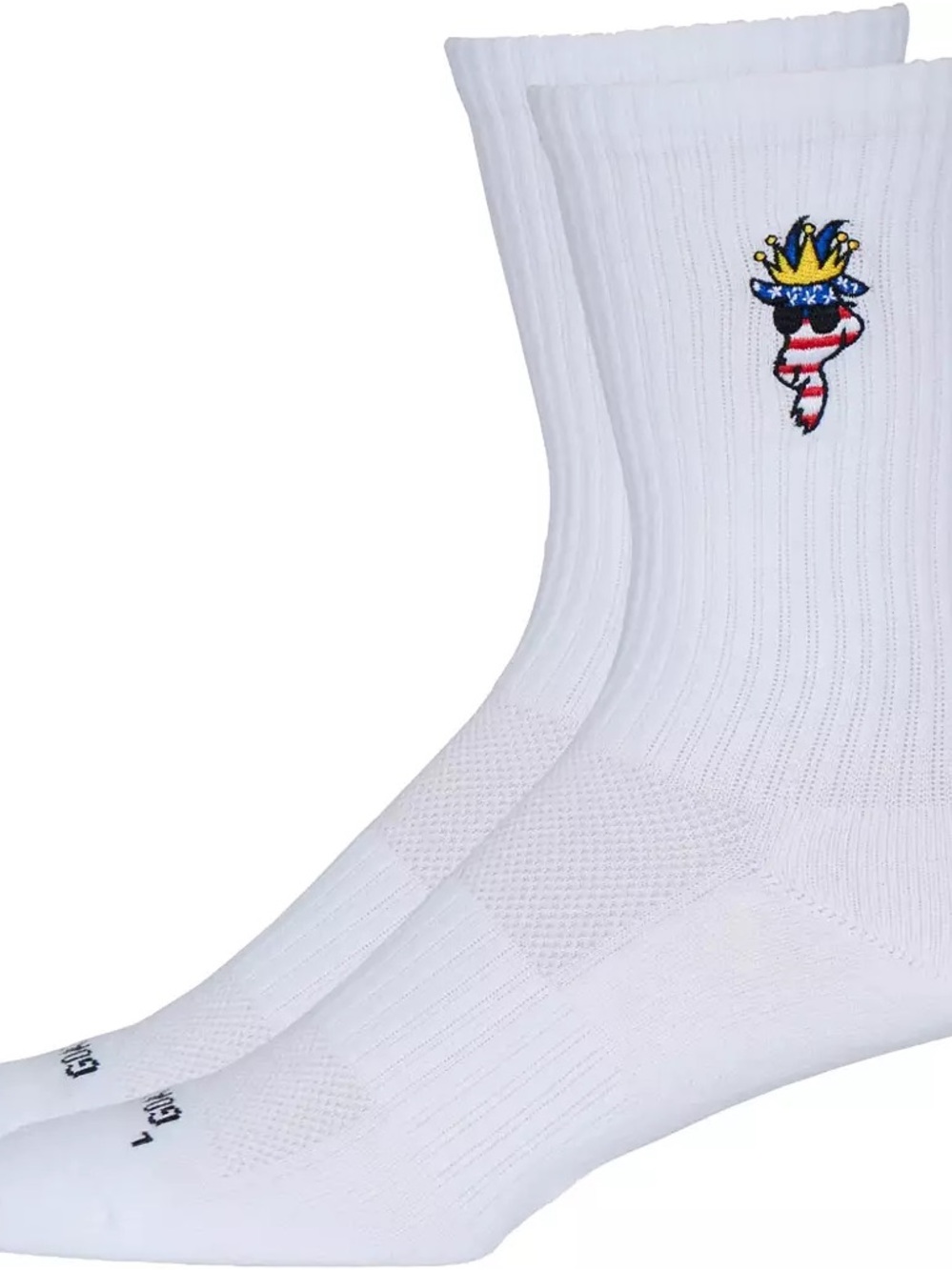 GOAT USA Freedom Socks White NWT